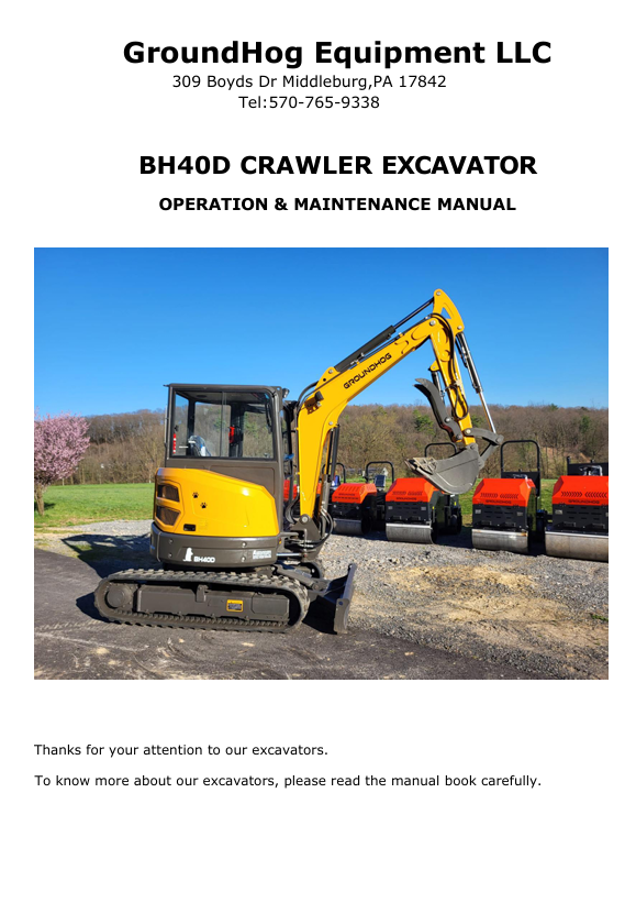 Mini Excavator Manuals – Operation, Parts, and Maintenance Guides